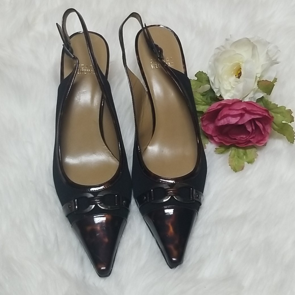 Stuart Weitzman Tortoise Shell  Heel Pumps Sz 10M
